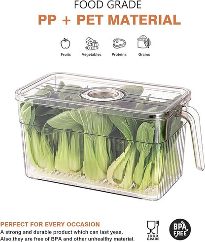 Loobuu 2 Pack Plastic Food Storage Produce Containers - Image 4