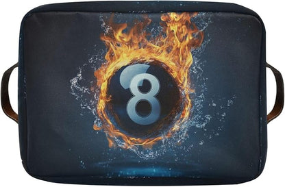 Billiard Ball with The Number 8 Storage Bins Box Foldable Shelf Basket - Image 8