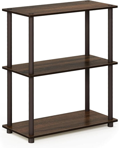 Furinno TURN-N-TUBE Storage Shelves, 3-Tier Book Shelf, Corner Shelf, Toolless by Furinno-FitsYourSpaceFitsYourBudget