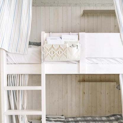 Mkono Bedside Caddy Hanging Organizer, Boho Macrame Storage - Image 2