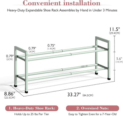 Bumusty 2-Tier Expandable Shoe Rack - Image 3