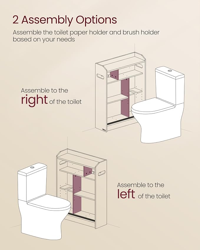VASAGLE Narrow Storage Cabinet, Slim Floor Cabinet - Image 5