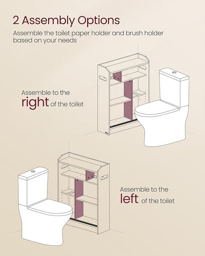 VASAGLE Narrow Storage Cabinet, Slim Floor Cabinet - Image 5