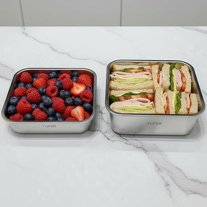 YUPER Stainless Steel Food Containers, Meal Prep Containers, Sandwich Containers - Image 3