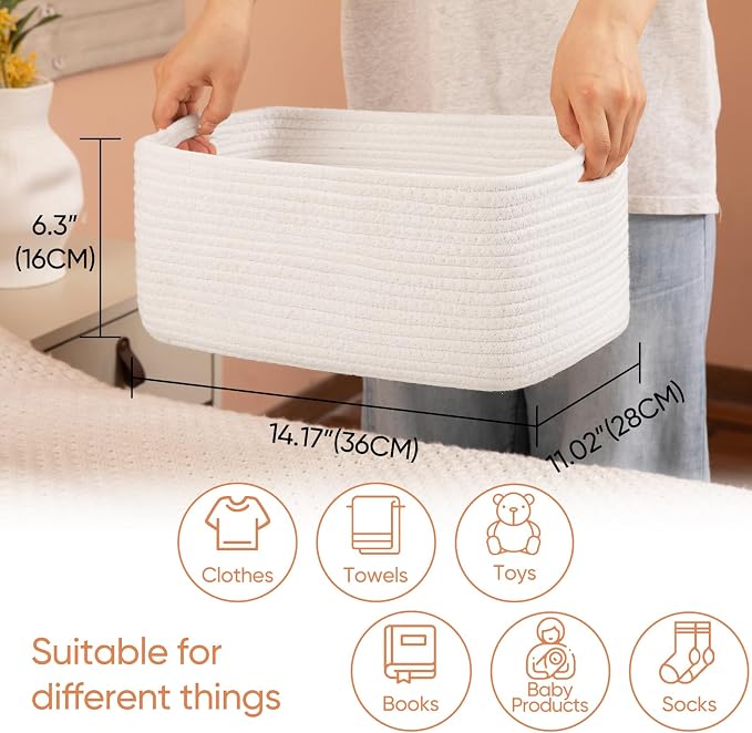 OIAHOMY 4 Pack 14.17*11.02*6.3IN Storage Baskets - Image 2