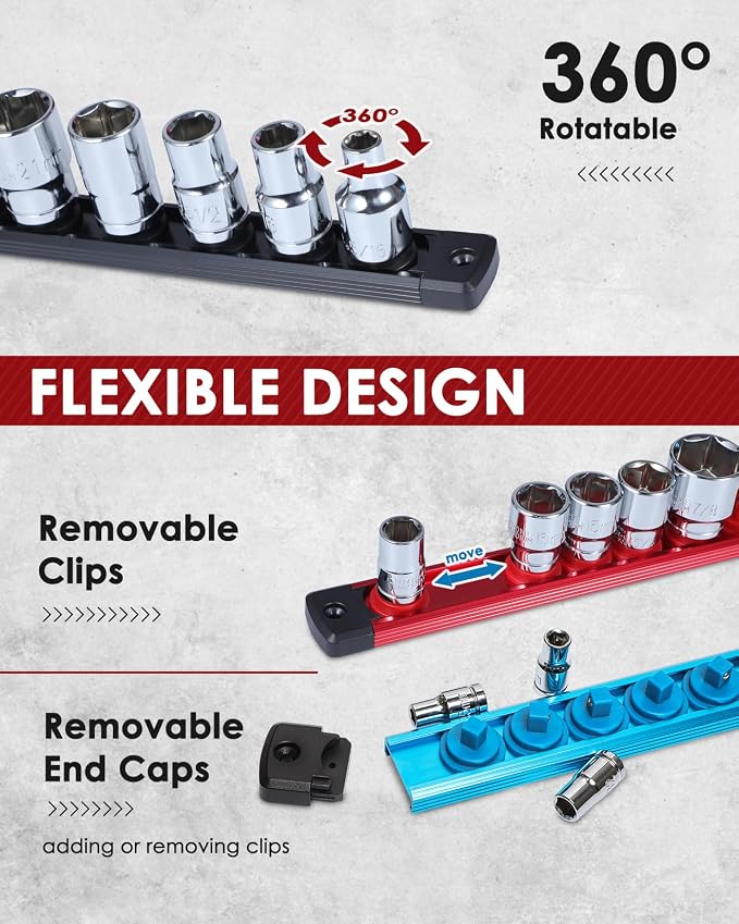 1/4" Magnetic Socket Holder Organizer - Image 5