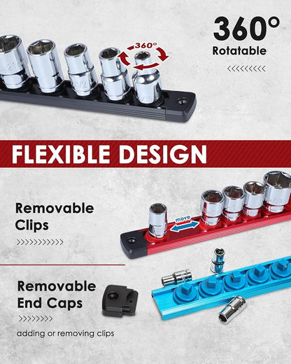 1/4" Magnetic Socket Holder Organizer - Image 5
