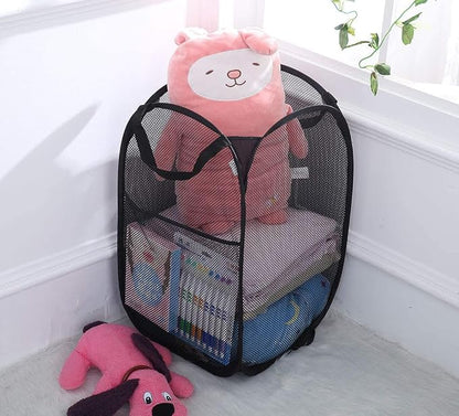 Larpur Popup Mesh Laundry Basket, Collapsible and Portable Clothes Washing - Image 5