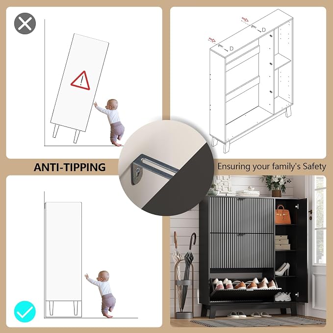 Shoe Cabinet Storage for Entryway - Image 7