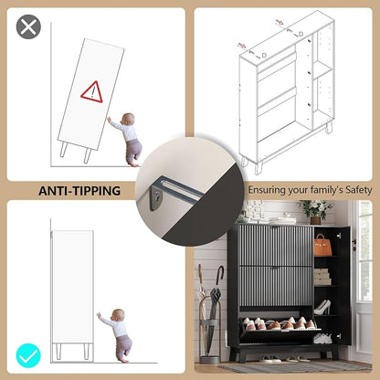 Shoe Cabinet Storage for Entryway - Image 7