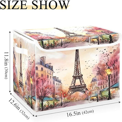 Watercolor Paris Storage Bins - Image 3