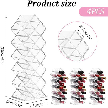 4 Pcs Lipstick Holder Organizer 16 Spaces Acrylic Stackable Fish Shape Lipstick - Image 2