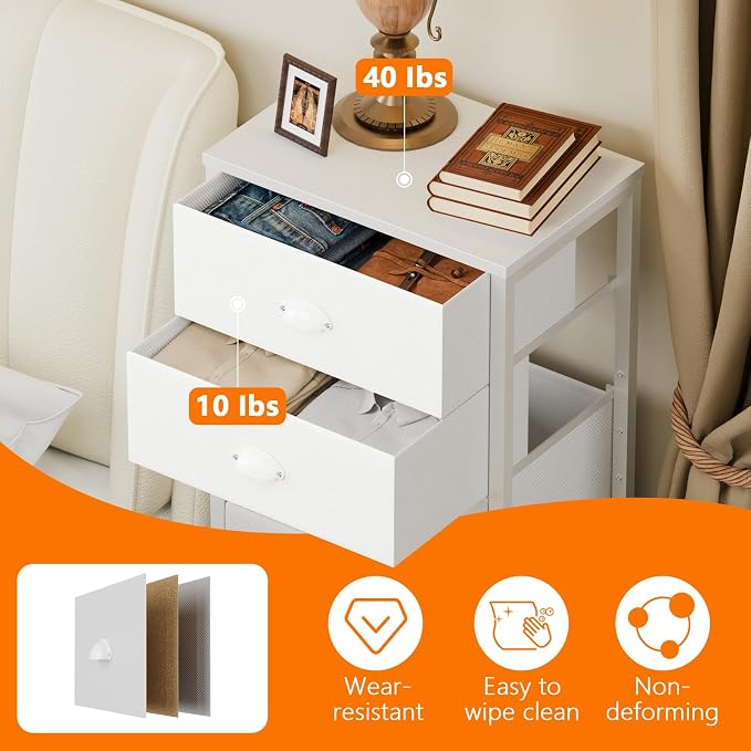 Furnulem White Tall Dresser for Bedroom - Image 6