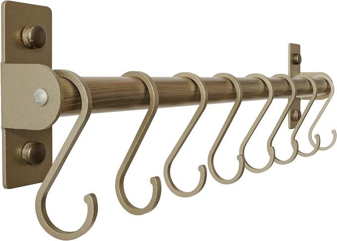 Dseap Kitchen Utensil Holder Hanger, Pot and Pan Rack wall Mounted, Kitchen Rail by Dseap