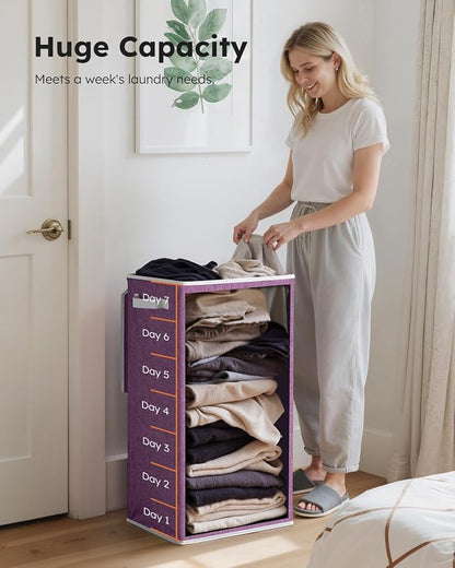 SOLEDI Laundry Hamper with Lid 100L Large & Tall Collapsible Laundry Basket - Image 3