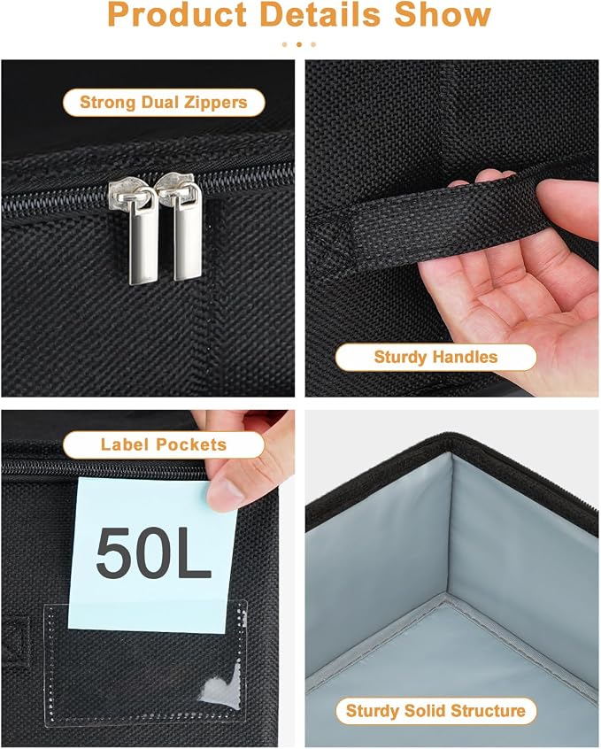 Under Bed Storage Container, 3 Pack Underbed Storage Bags - Image 6