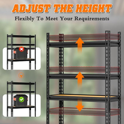LEVELEVE 5-Tier Storage Shelving Unit, - Image 7