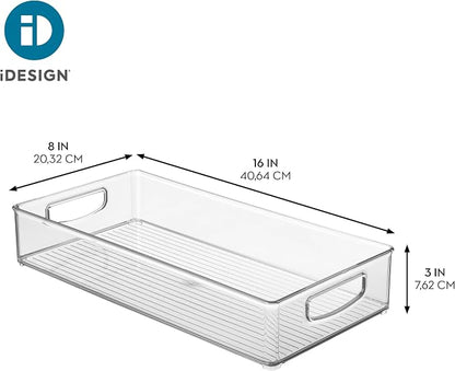 iDesign Stackable Clear Plastic Extra Long Pantry Organizers, - Image 4