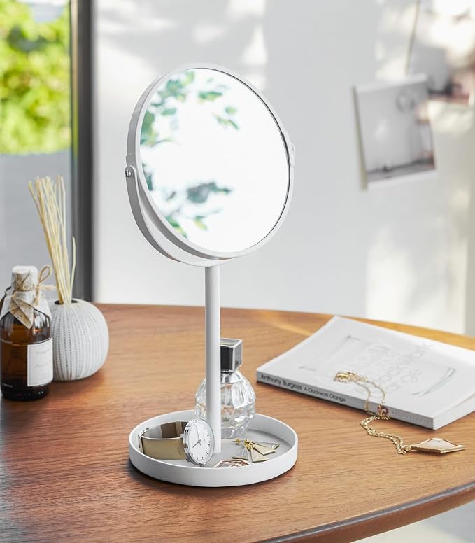 YAMAZAKI Home Tower Round Standing Mirror – Bathroom and Bedroom Organizer - Image 2
