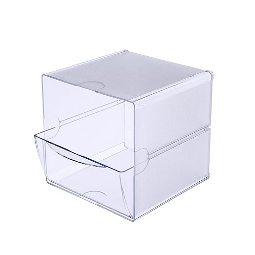 Deflecto Stackable Cube Organizer, Desk and Craft Organizer, 1 Drawer, by Deflecto