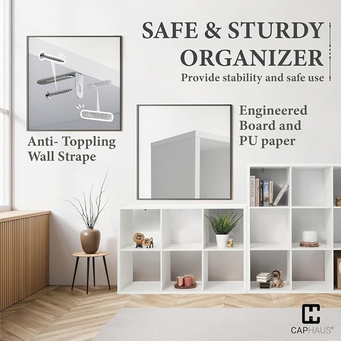CAPHAUS Sturdy Room 13-Inch Cube Storage Organizer Shelf, - Image 4