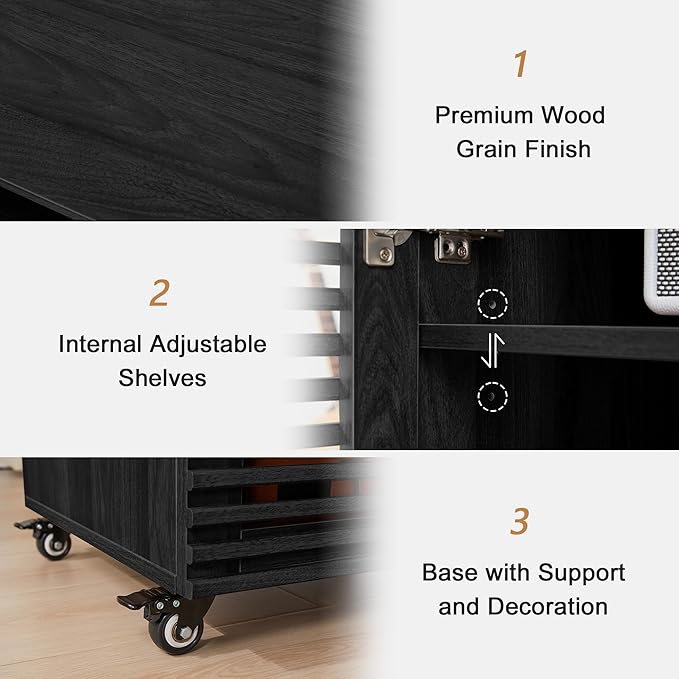 LEVNARY 5-Tier AV Media Cabinet - Image 4