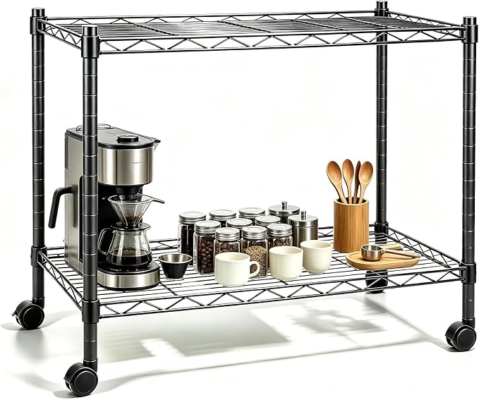 Xcity Storage Shelves, 2 Tier Heavy Duty Metal Shelving Unit by Unknown