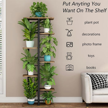 LINZINAR Plant Stand 7 Tier 8 Potted Multiple Flower Pot Holder Shelf Indoor - Image 5