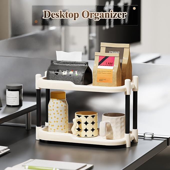 MARTY Bathroom Counter Organizer 2 Tier Makeup Organizer Countertop - Image 4