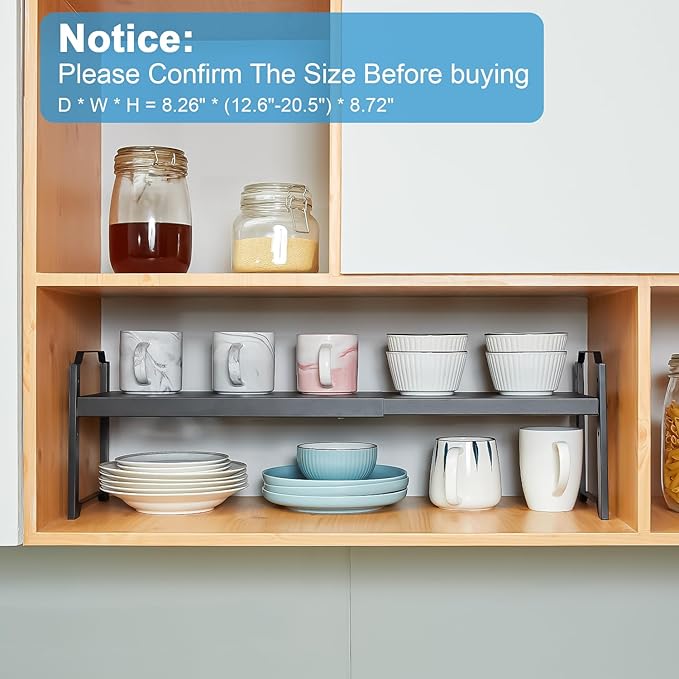 Expandable Cabinet Shelf Organizer, Adjustable kitchen Countertop Storage | 2 - Image 4