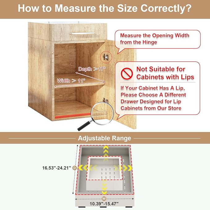 Pull out Cabinet Organizer, Width and Depth Expandable - Image 2