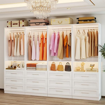 Closet System with 2 Sets, 4FT-10FT Customizable Closet Organizer System with 6 - Image 8