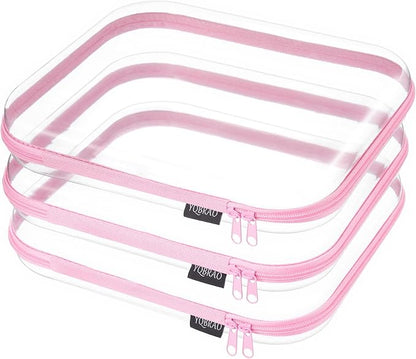 YQBRAO 3-Pack Large Clear Hard Shell Zipper Case, 1.2mm Ultra-Thick Rigid Toy & by Unknown