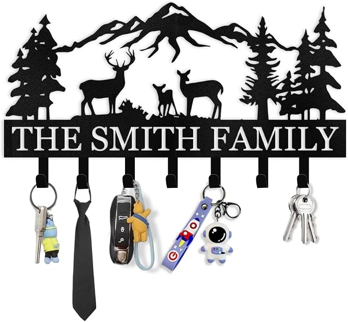Personalized Key Holder for Wall by Dyoart