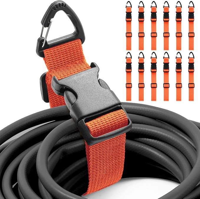 12 Pack 17 Inch Adjustable Extension Cord Holder Organizer by Wowangce