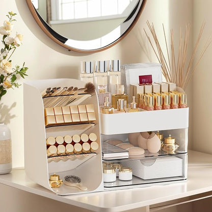 Makeup Organizer with 2 M Drawers & Brush Holders - Image 3