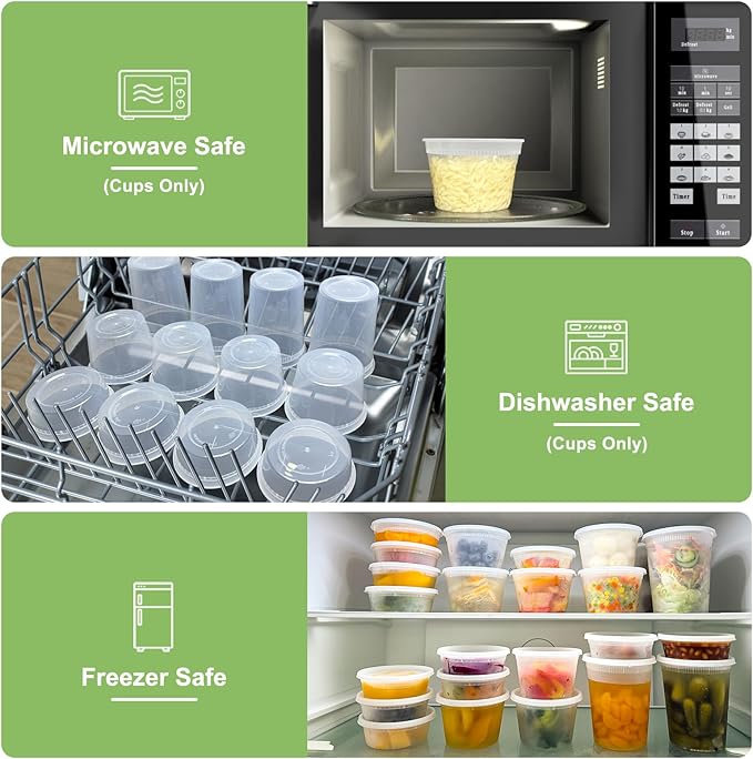 40 Sets Deli Containers with Lids 32 oz, Leak-Proof & BPA Free Airtight Takeout - Image 5