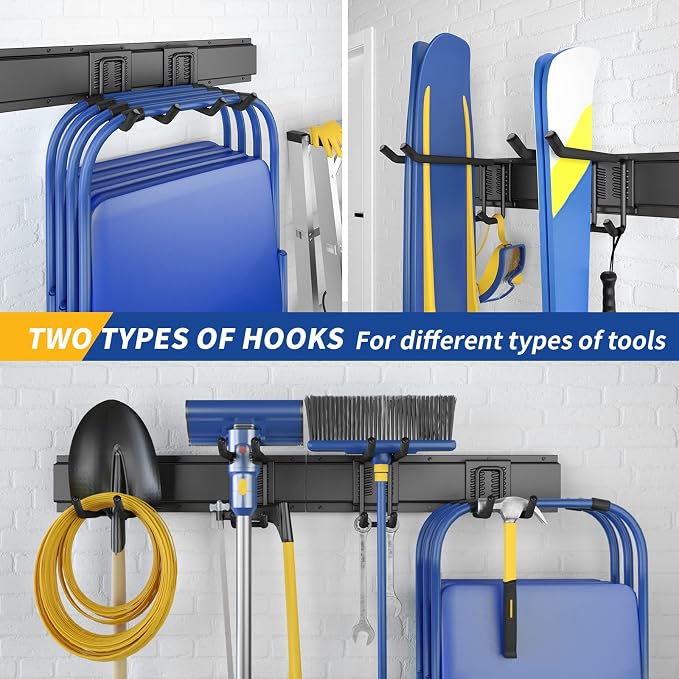 32 Inches Garage Storage, Garage Organization, Wall Mount Garden Tool Organizer - Image 6
