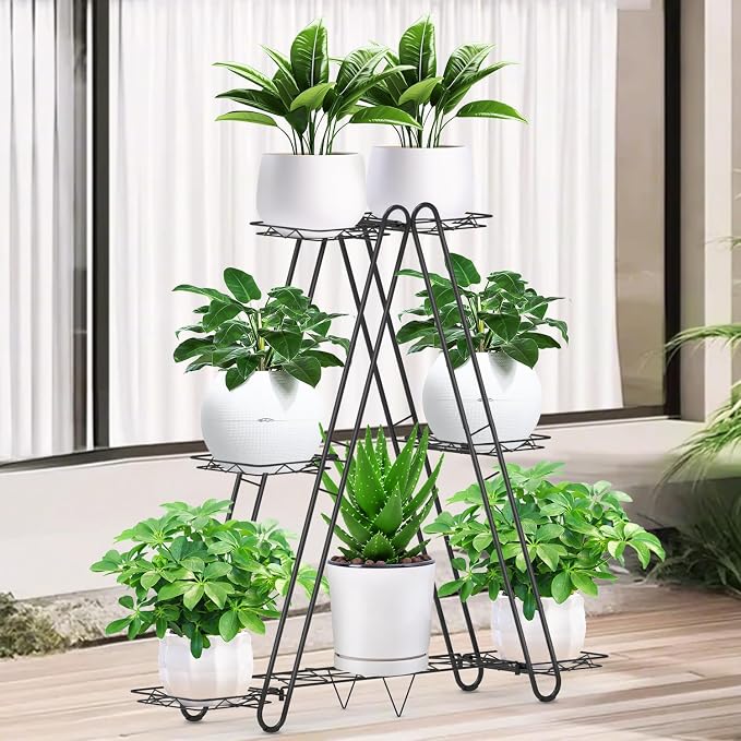 DiiKoo Heavy Duty Metal Plant Stand, Indoor Outdoor Plant Shelf & Rack - Image 3