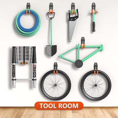 Garage Hooks with Anti-Slip Coating, Heavy Duty Wall Mount Storage Hooks - Image 5