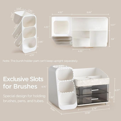 HBlife Makeup Organizer with Brush Holder - Image 3