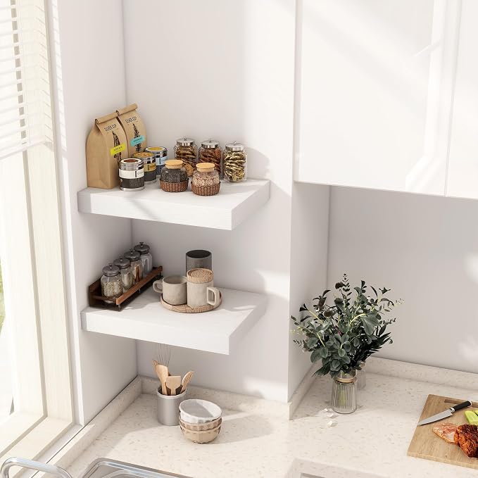 12 Inch Deep White Floating Shelves, 16 x 12 Floating Shelf - Image 2