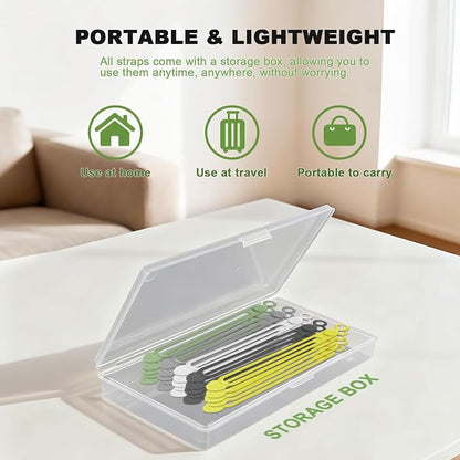 40Pcs Silicone Cable Ties with Box, Reusable Cord Organizer Rope, Elastic Cord - Image 4
