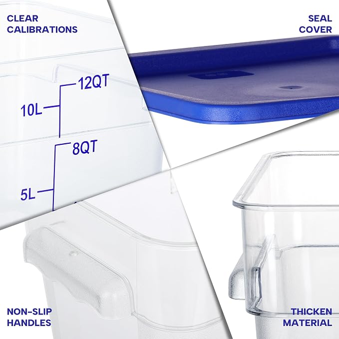 4 Pack Food Storage Containers, 12 Quart - Image 3