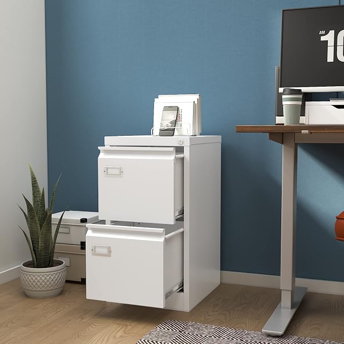 2-Drawer File Cabinet, 16.3" Deep Vertical Filing Cabinet - Image 7