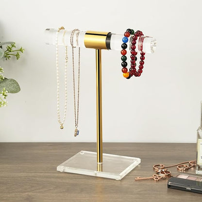 Acrylic Bracelet Holder Display Stand, Tangle-Free T-Bar Necklace Display - Image 4