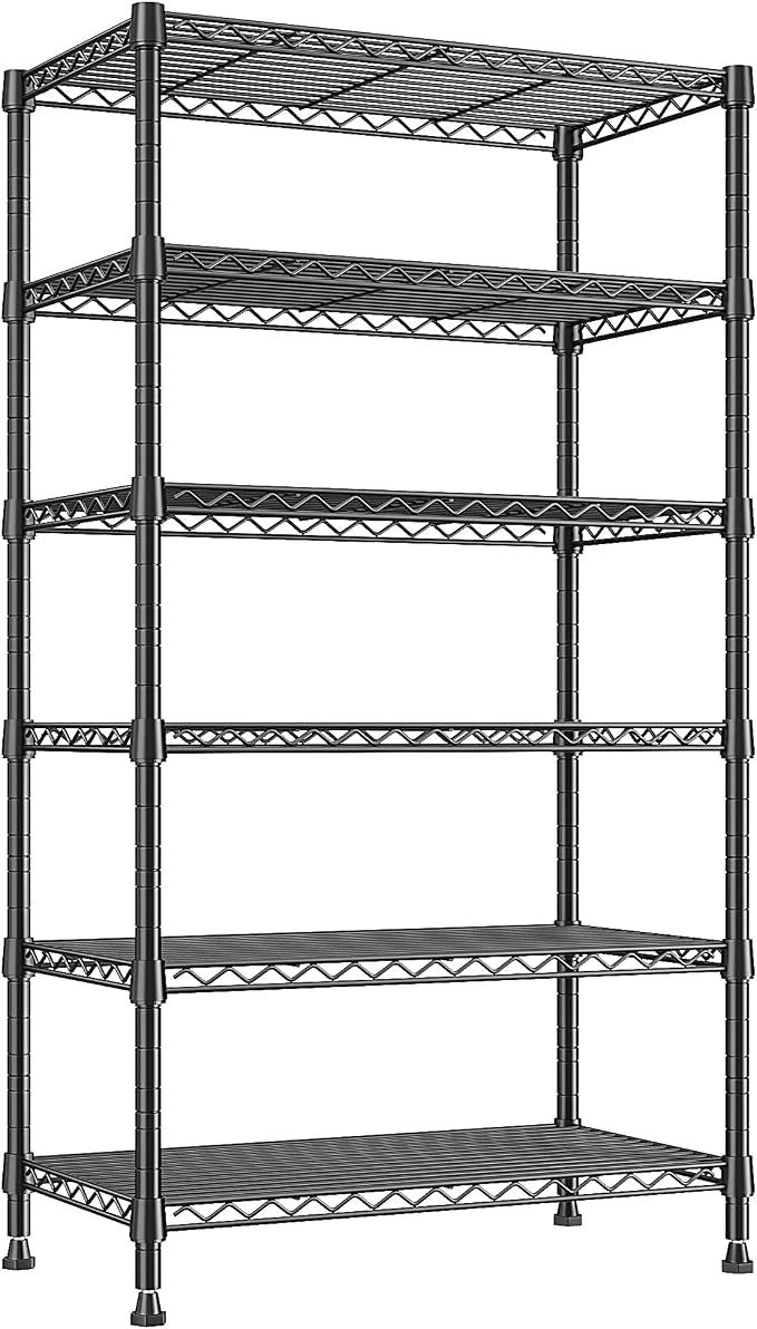 REIBII 6-Tier Metal Shelving Unit Storage Shelves, Sturdy Wire Shelving by REIBII