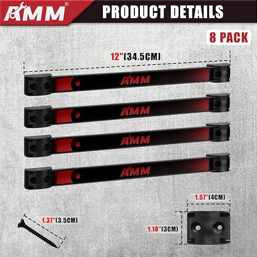 AMM 8PCS Magnetic Tool Holder Strip, Tool Magnet Bar - Image 2