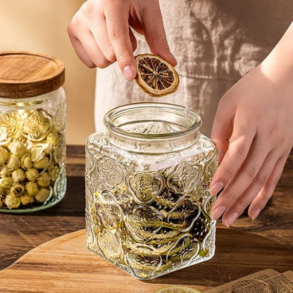 ANSQU 25.3 FL OZ Square Glass Jar, Glass Storage Canister - Image 3