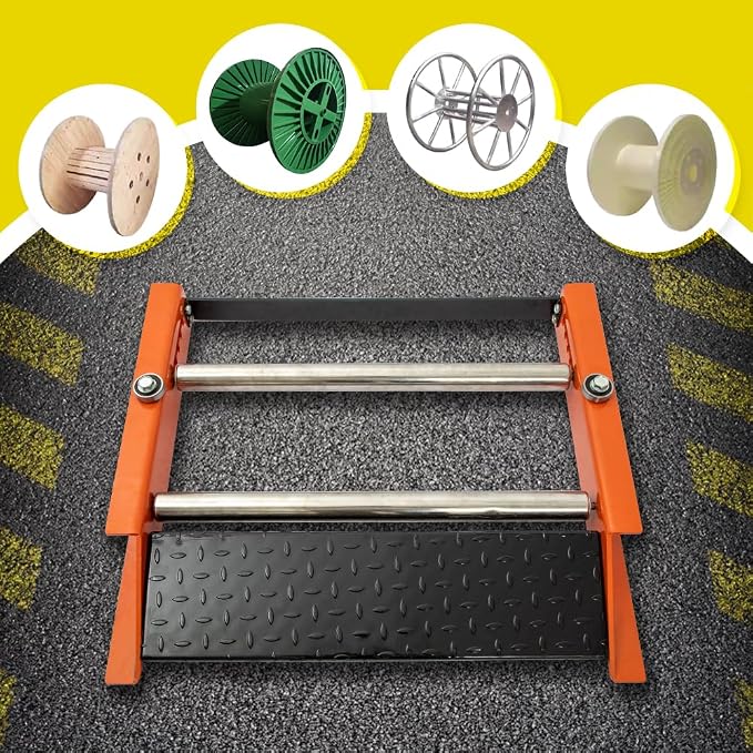Yeeoy Cable Drum Roller Reel Dispenser, Heavy Duty Cable Roller Stand Unwinder - Image 6